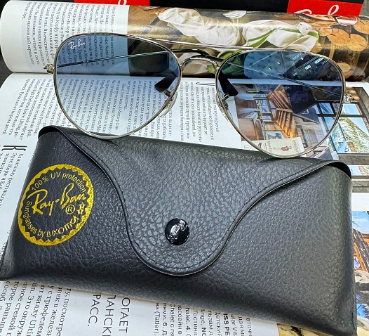 Солнцезащитные очки Ray-Ban Aviator Large Metal - Blue   