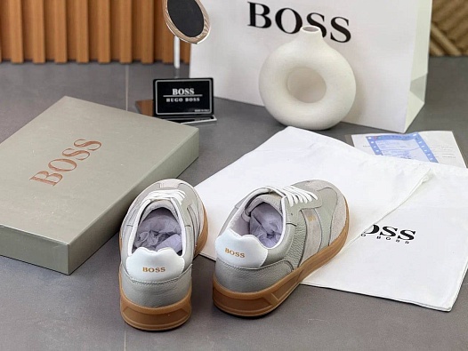 Комбинированные кроссовки Hugo Boss Brandon - Grey   