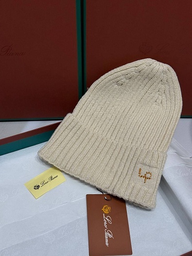 Шапка Loro Piana premium logo-embroidered - Beige   