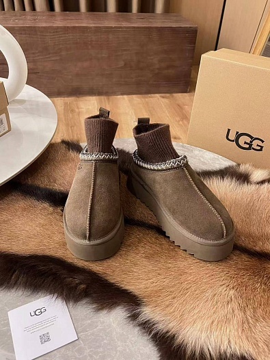 Женские ботинки UGG Classic Mini Cresent - Chocolate   
