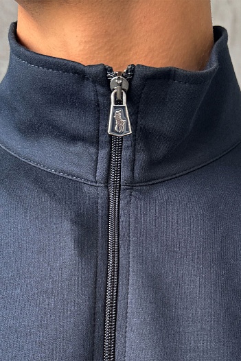 Тёмно-синяя кофта на молнии Polo Ralph Lauren "Bear"   