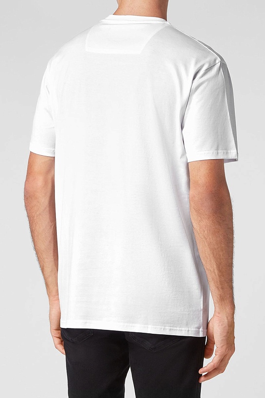 Футболка белого цвета Philipp Plein logo-plaque