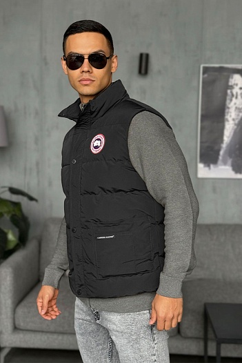 Жилет чёрного цвета Canada Goose logo-patch   