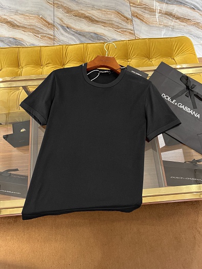 Мужская чёрная футболка Dolce & Gabbana Premium   