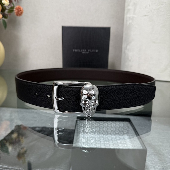 Кожаный ремень Philipp Plein Skull premium