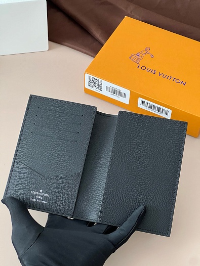 Кожаная обложка для паспорта Louis Vuitton Premium 14x9.5x1.5 см   