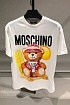 Мужская белая футболка Moschino Teddy Bear print