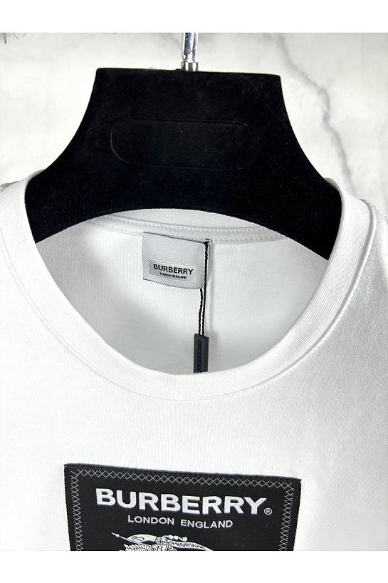 Белая футболка Burberry Roundwood Label