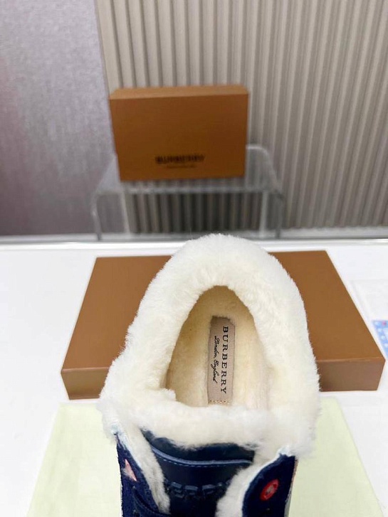 Мужские кроссовки с мехом Burberry Stevie - Navy