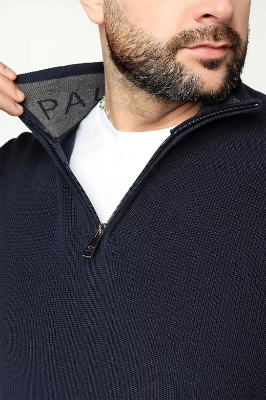 Мужской тёмно-синий джемпер Paul & Shark zip-up