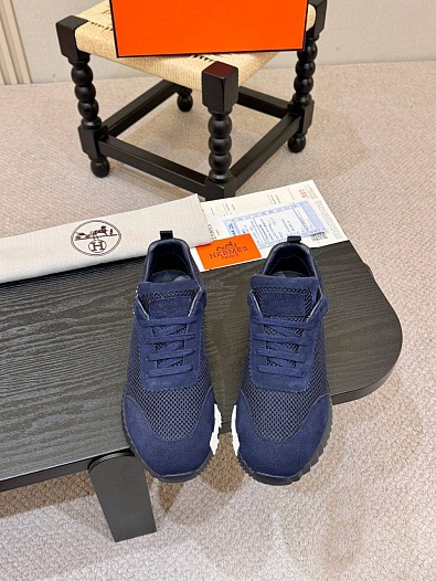 Мужские синие кроссовки Hermes Bouncing   