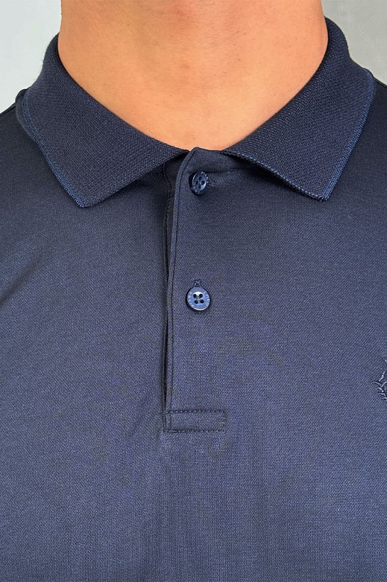 Мужское поло Loro Piana синего цвета