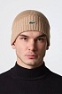 Шапка бежевого цвета Lacoste logo-embroidered