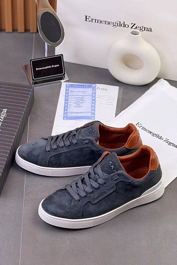 Мужские замшевые кроссовки Ermenegildo Zegna   