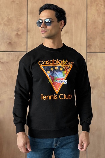 Чёрный свитшот Casablanca tennis club   