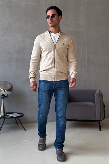 Мужская бежевая кофта Роlо Ralрh Lаurеn pony-embroidered   