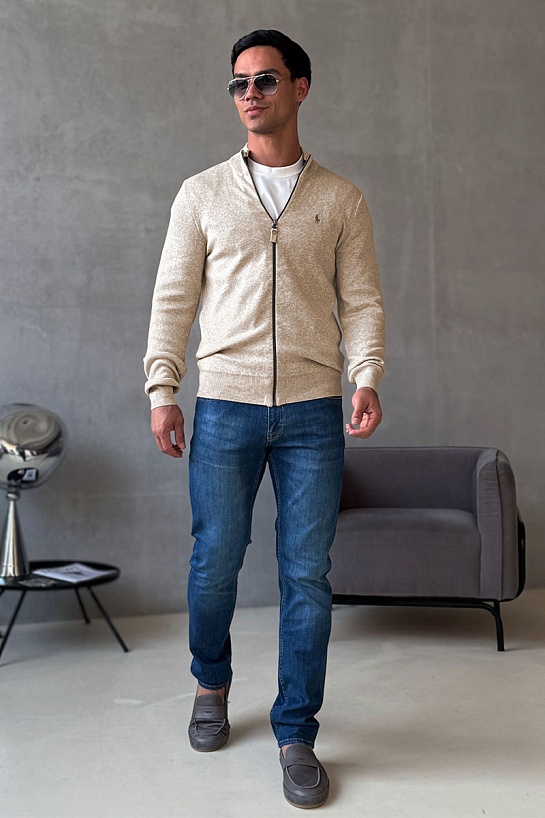 Мужская бежевая кофта Роlо Ralрh Lаurеn pony-embroidered