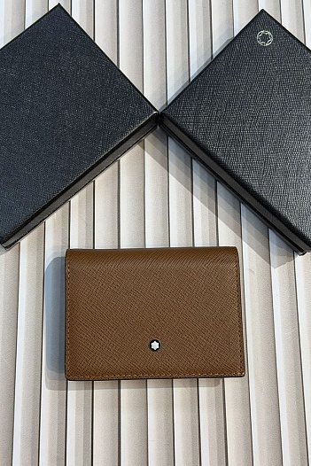 Кожаный кошелёк Montblanc Continental Sartorial premium 12x9.5x2 см   