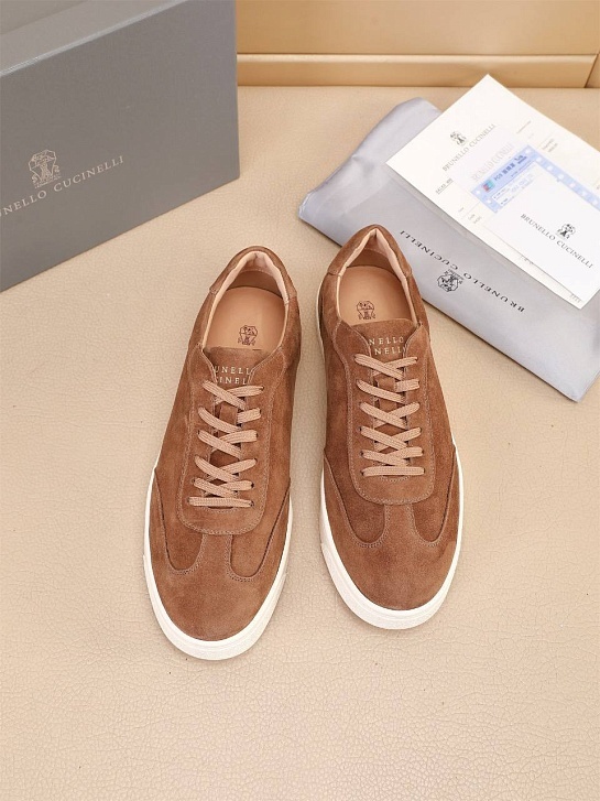 Замшевые кроссовки Brunello Cucinelli low-top - Beige