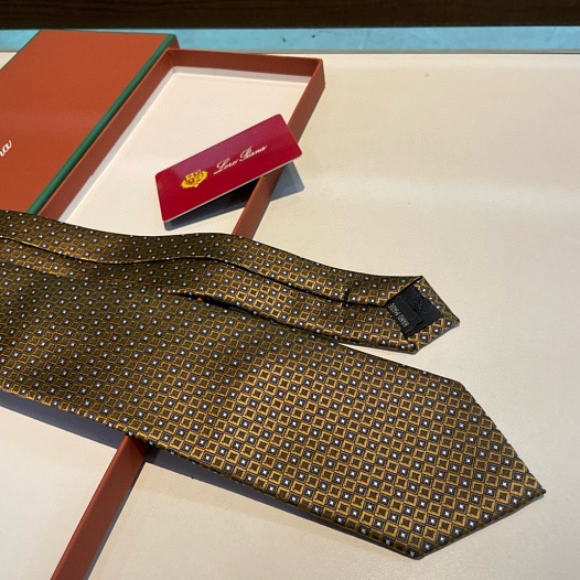 Галстук Loro Piana geometric logo-print premium - Brown   