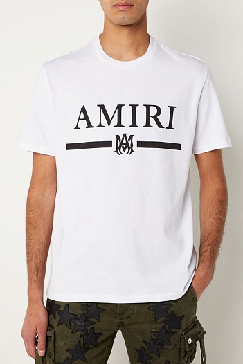 Белая мужская футболка Amiri MA bar   