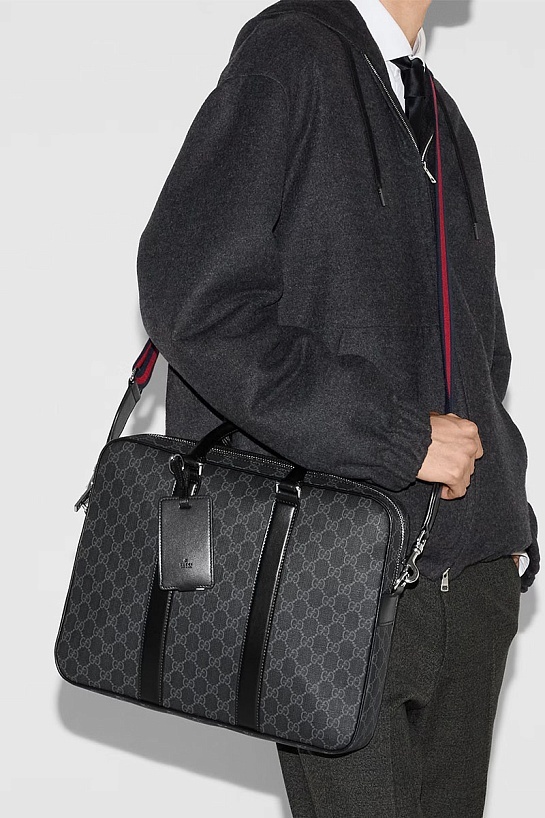 Мужской портфель Gucci Supreme Premium 36x28x7 см