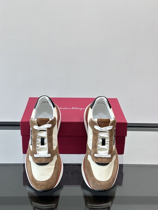 Мужские комбинированные кроссовки Salvatore Ferragamo