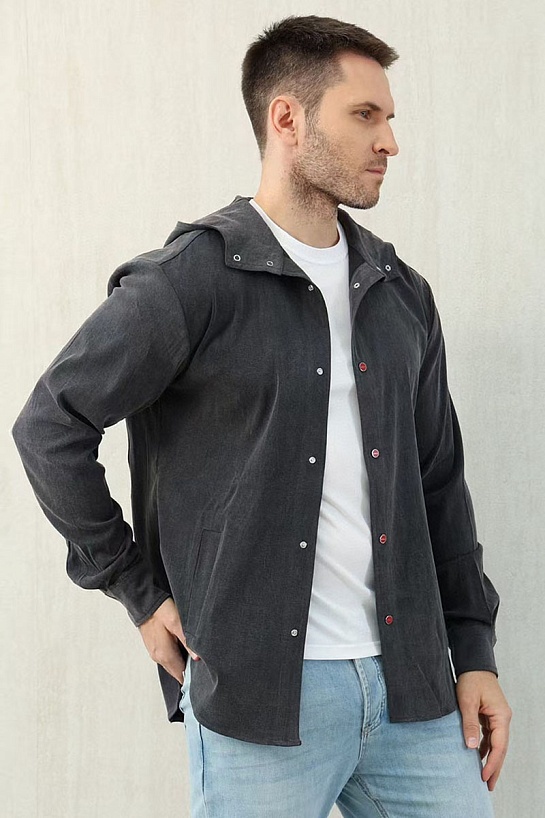 Мужская рубашка Kiton Premium - Grey Denim