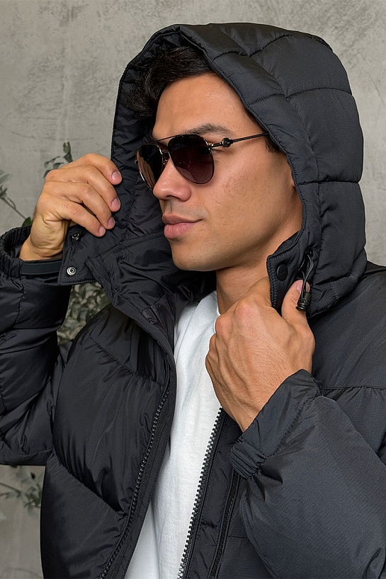 Мужской чёрный пуховик Роlо Ralрh Lаurеn pony-embroidered