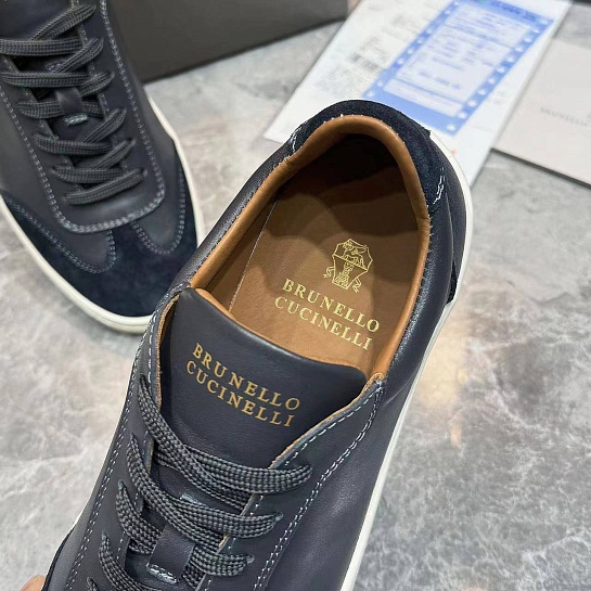 Мужские комбинированные кроссовки Brunello Cucinelli