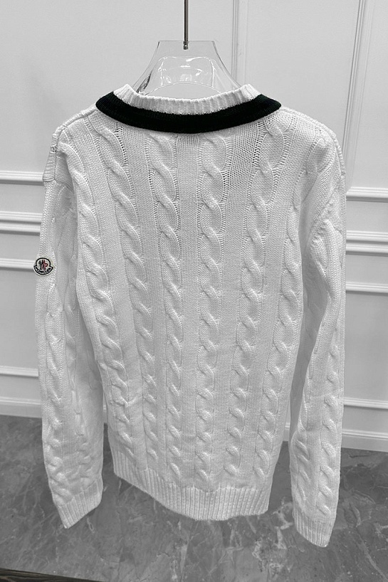 Мужской белый свитер Moncler