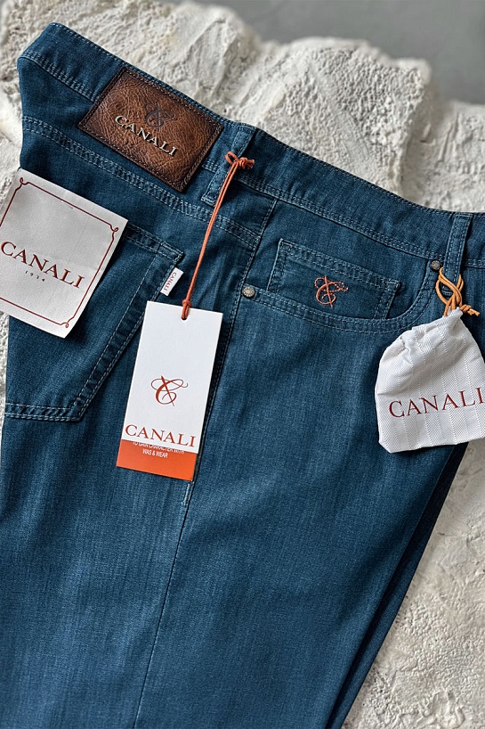 Мужские джинсы Canali regular fit - Navy