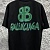 Мужская чёрная футболка Balenciaga graffiti-logo