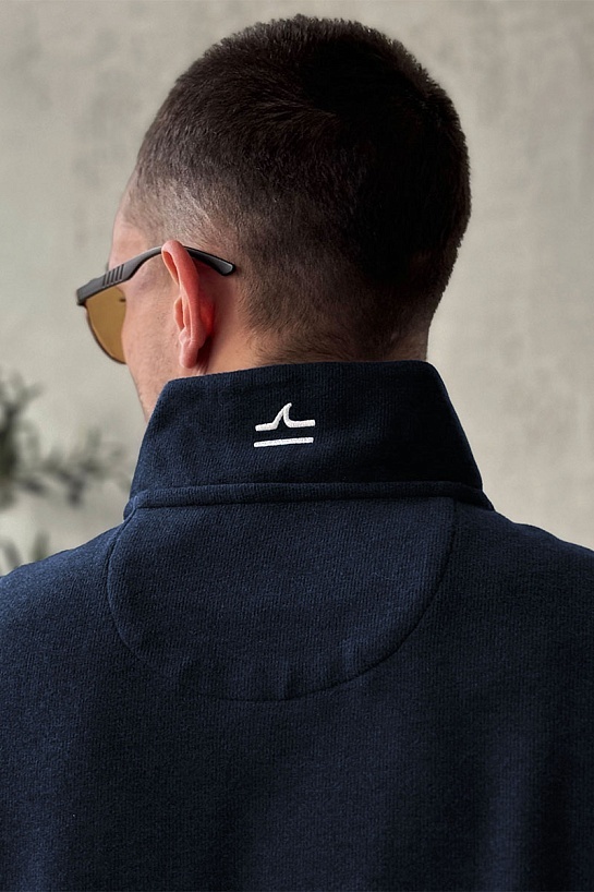 Кофта с высоким горлом Paul & Shark logo-patch - Navy