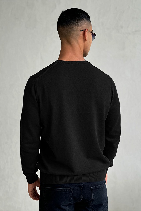 Мужской джемпер Tommy Hilfiger logo-embroidered - Black