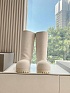 Женские ботинки Balenciaga Alaska Fur High Boot premium - White