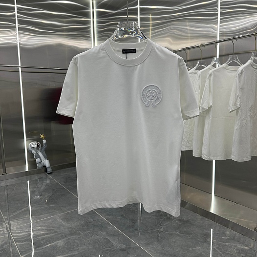 Белая оверсайз футболка Chrome Hearts Premium   
