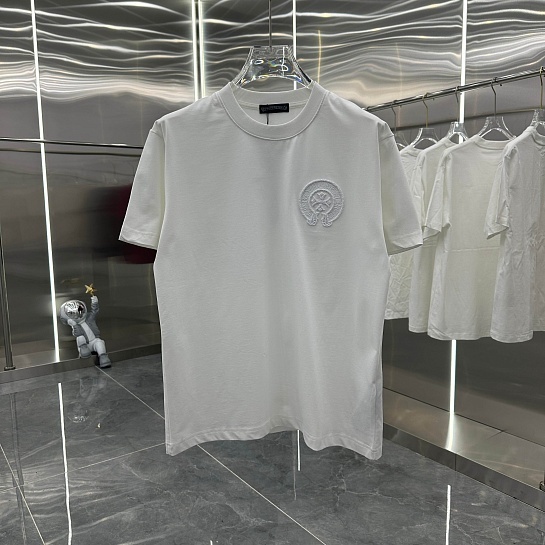 Белая оверсайз футболка Chrome Hearts Premium