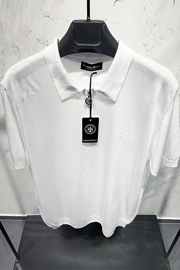 Мужское белое поло Stefano Ricci   