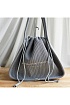 Женская серая сумка Alexander Wang Ryan ribbed-knit 26x20 см