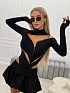 Женское боди чёрного цвета