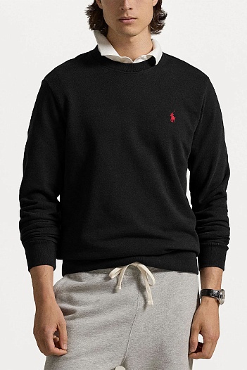 Мужской чёрный свитшот Polo Ralph Lauren pony-embroidered   