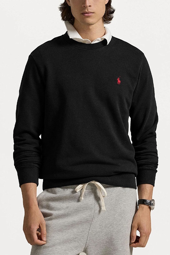 Мужской чёрный свитшот Polo Ralph Lauren pony-embroidered