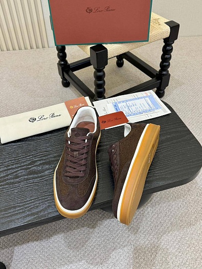 Мужские кроссовки Loro Piana Tennis Walk - Brown   