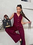 Женский бордовый костюм Schiaparelli premium