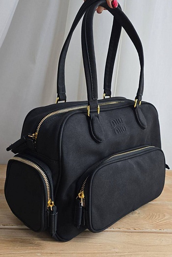 Замшевая сумка MIU MIU 30x19 см - Balck   