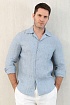 Льняная рубашка Brunello Cucinelli Premium - Blue