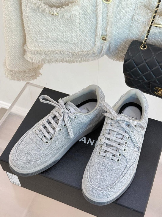 Женские кроссовки Chanel Premium - White
