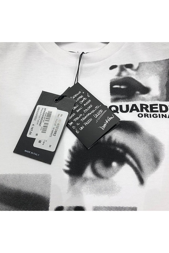 Белая оверсайз футболка Dsquared2