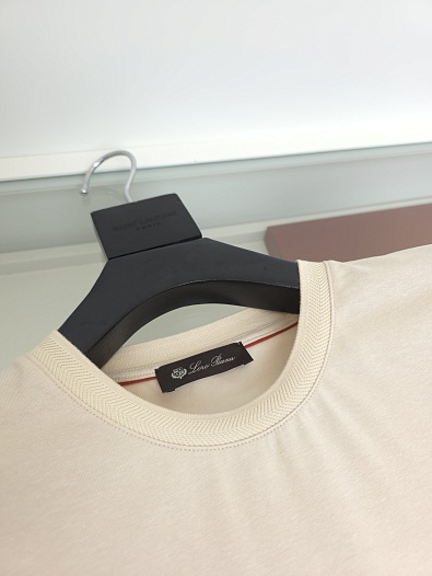 Мужская бежевая футболка Loro Piana premium   